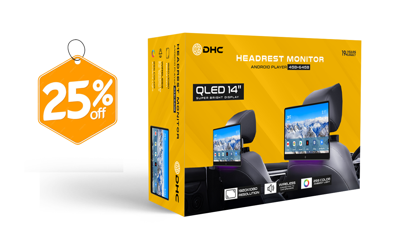 HEADREST MONITOR  14  Inch (4GB RAM + 64GB Storage)